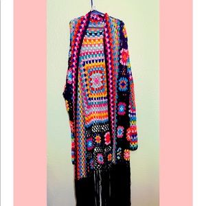 Fringe crochet cardigan